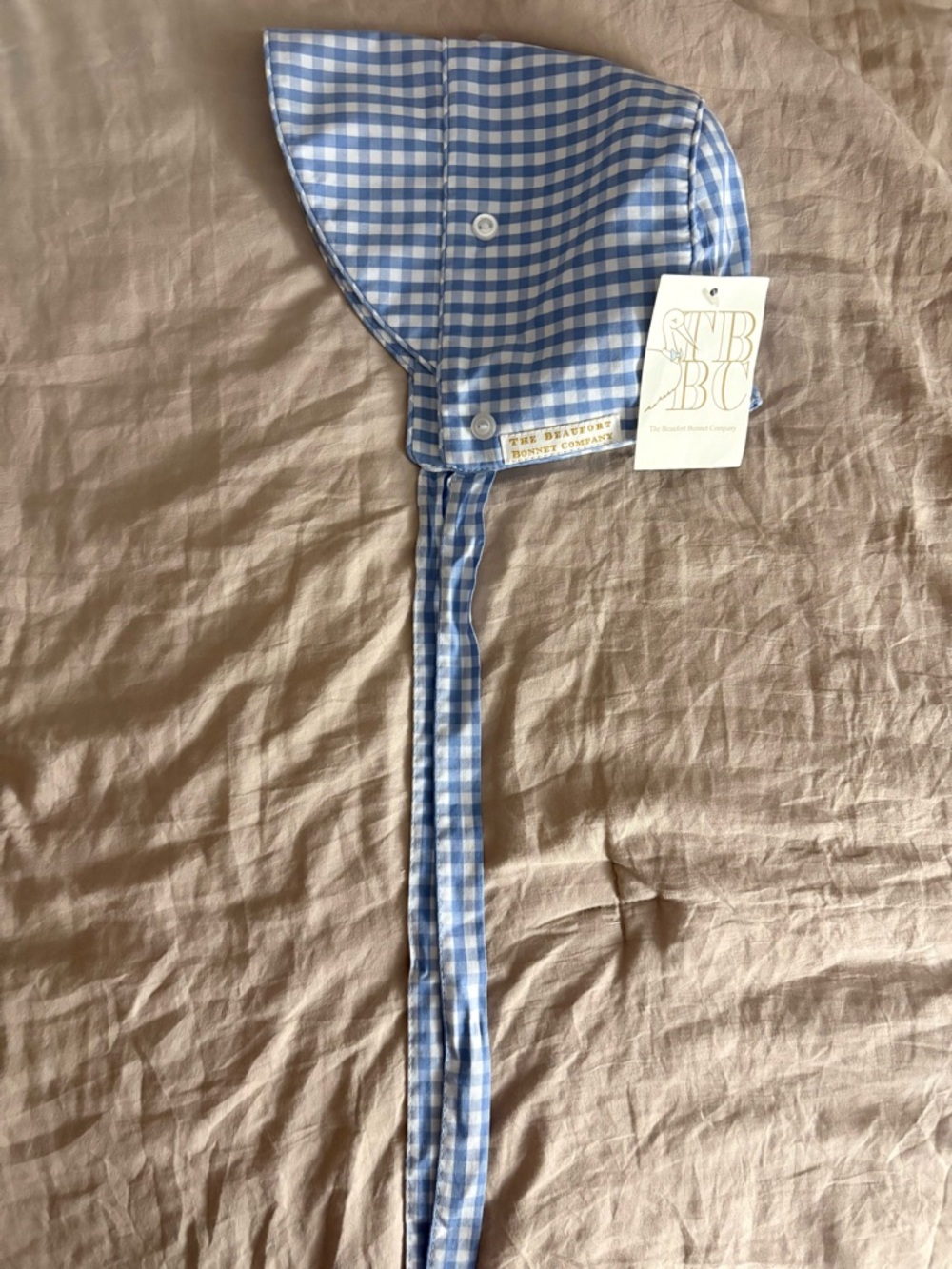 TBBC Blue Gingham Bonnet
